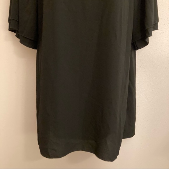 NEW Black Flowy Spring Wedding Formal Office Bohemian Cocktail Dress Medium - Picture 12 of 17